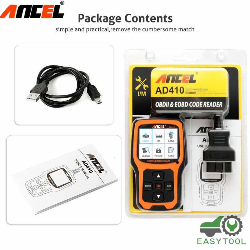 ANCEL AD410 OBD2 Scanner Code Reader Car Diagnostic Scan Tool Check Engine Fault