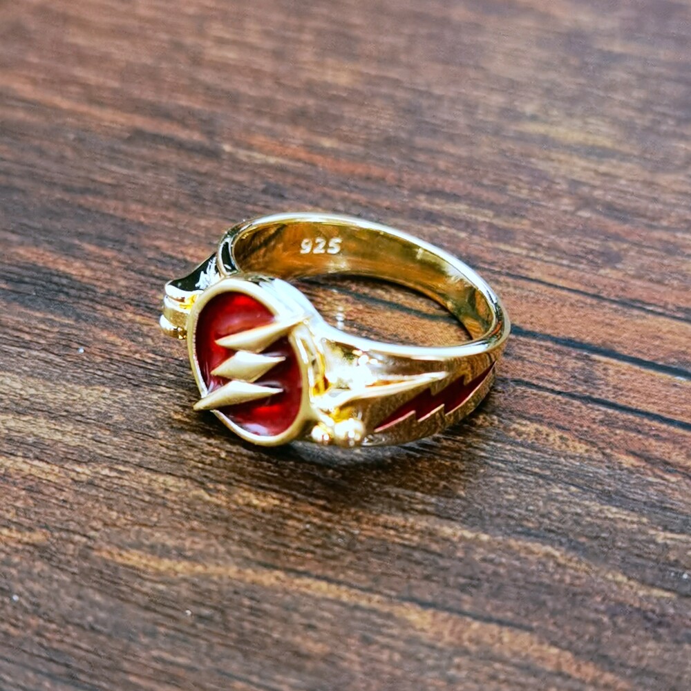 The Flash Ring DC Comics Lightning Bolt Ring Superhero 925 Sterling Silver