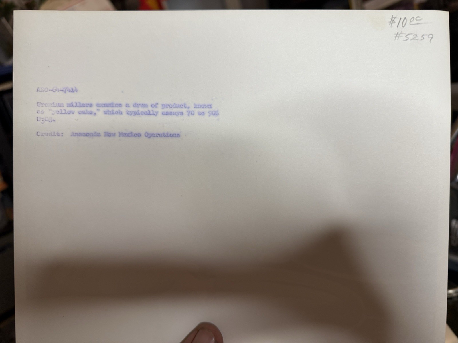 UNION CARBIDE CORP Binder With 70 Uranium Mining Related Photos