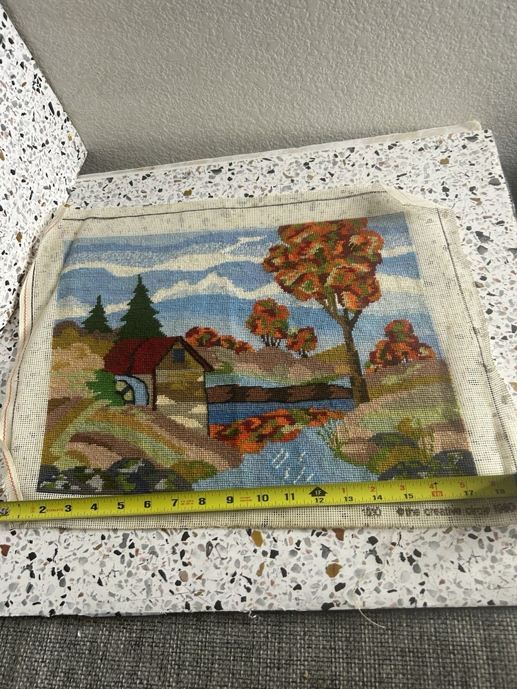 Vintage Creative Circle Needlepoint Canvas 1980