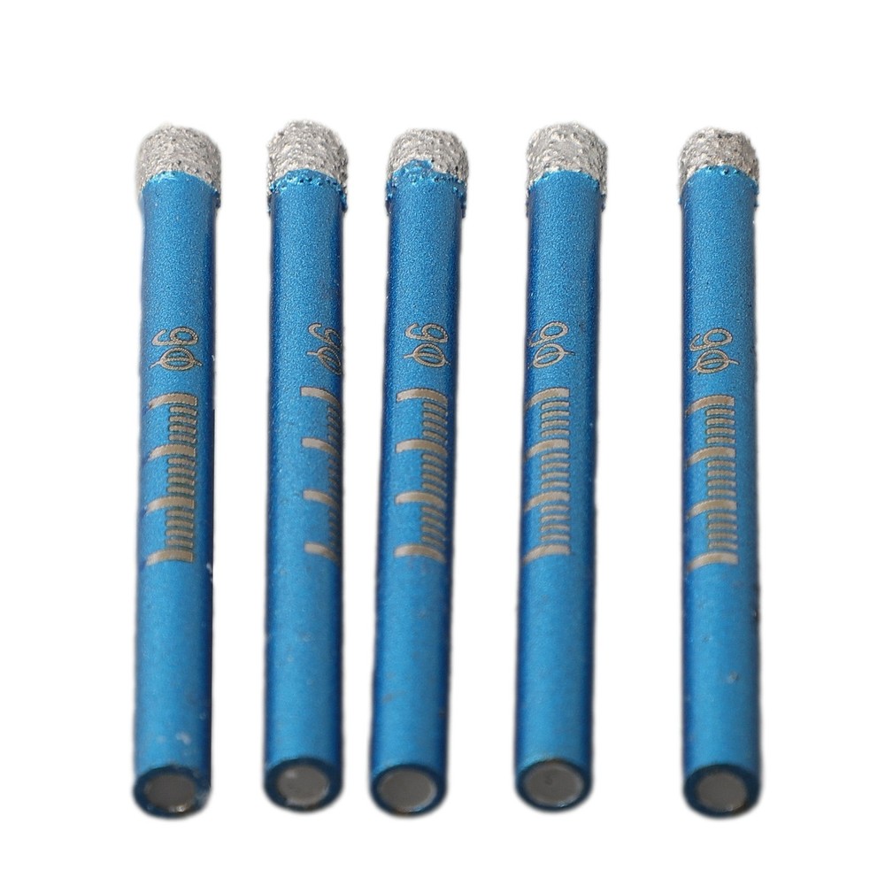 5 Pcs Brazed Dry Drill Tile Drill Bit With Cooling Wax 5*6mm Core Drill
