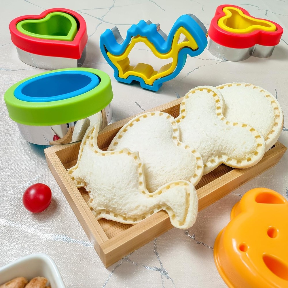 Sandwich Cutter Sealer 5pcs Uncrustable Maker for Lunchbox