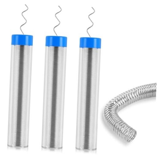 60/40 Solder Wire, 4 PCS Rosin Core Solder, Soldering Wire for Stained Glass,