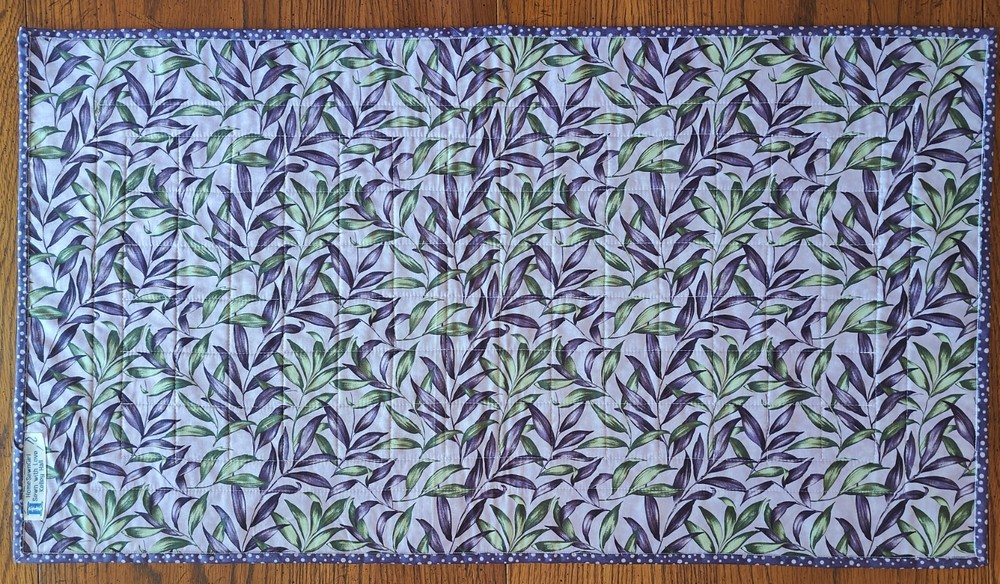Purple Wild Iris Table Runner Handmade & Finished Quilt