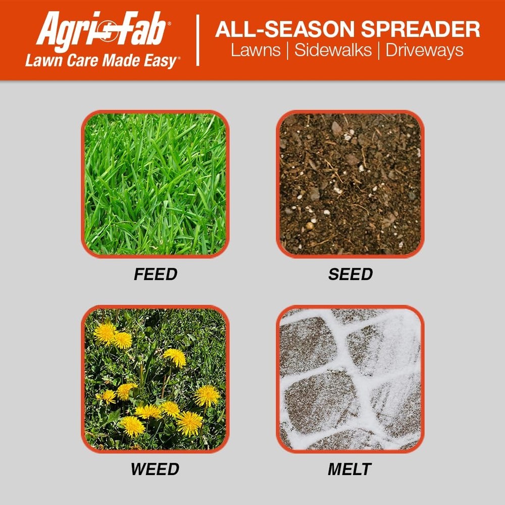 45-0463 Pull Behind Broadcast Spreader,130 lb. Hopper Capacity Designed for S...