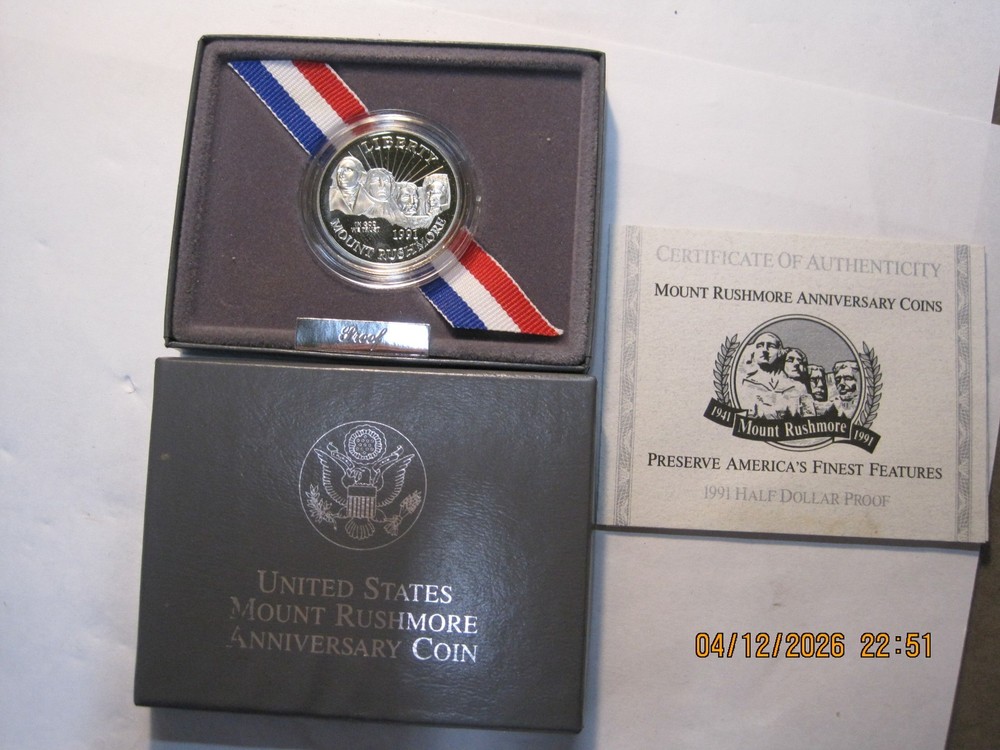 1991 S Mount Rushmore Commemorative Half Dollar Uncirculated
