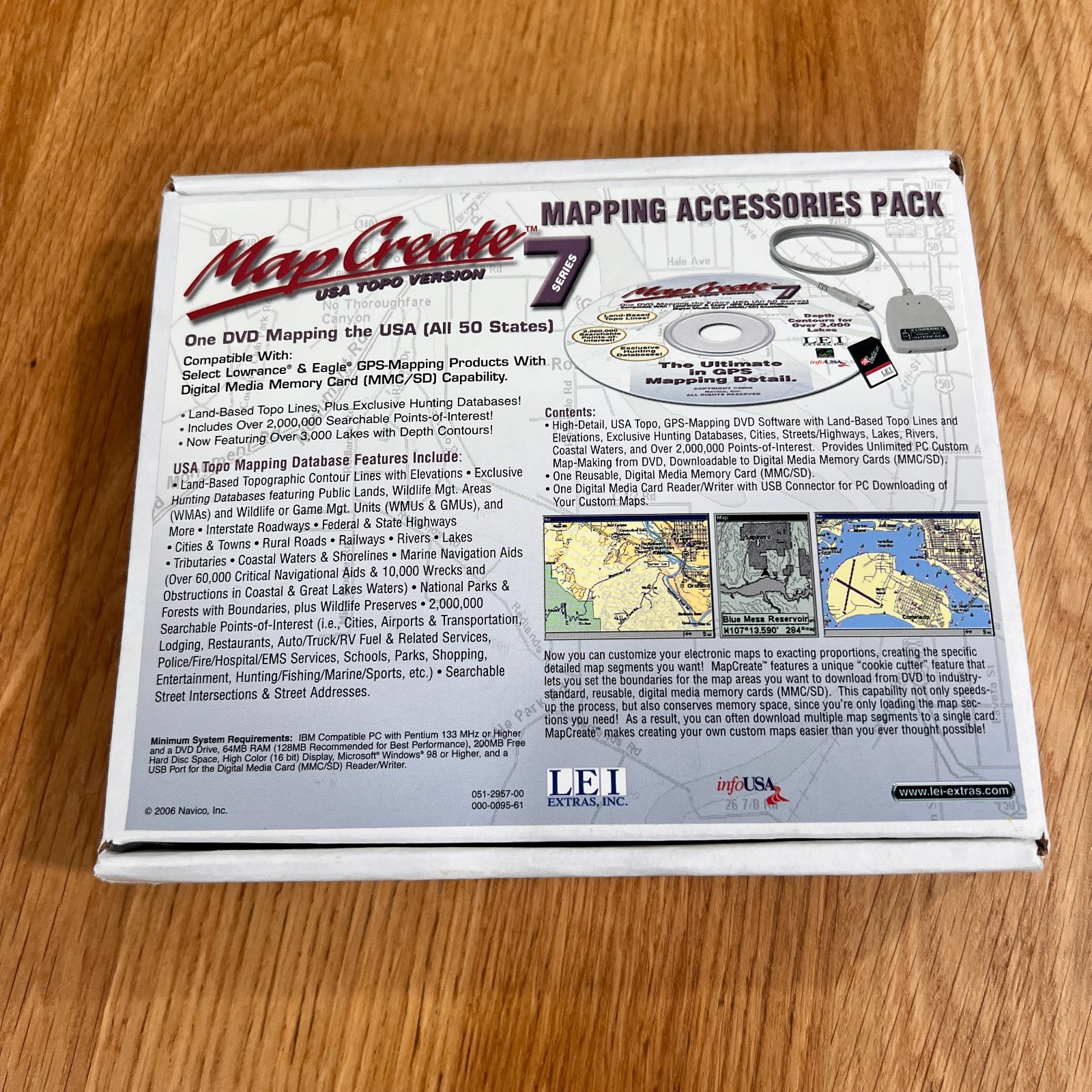 2005 Map Create 7 USA Topo Version 1-CD GPS Aviation Mapping Software & sd card