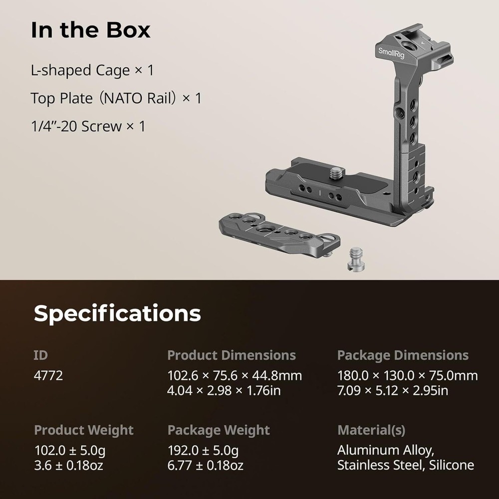 SmallRig "HawkLock" Quick Release Half Cage for Sony FX3 / FX30 4772