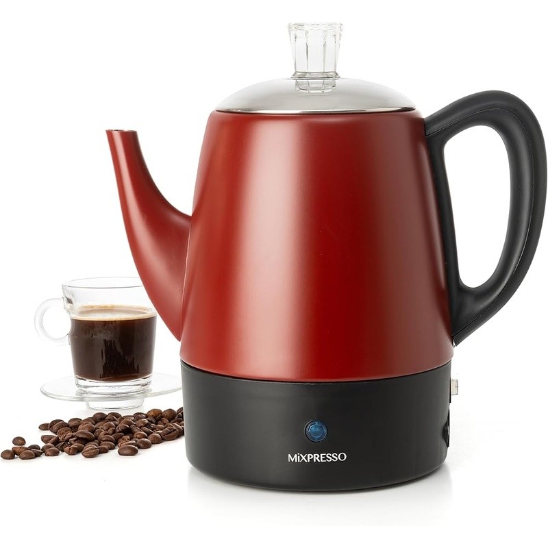 Small Percolator Coffee Pot Electric Stainless Steel Coffee Maker Percolator