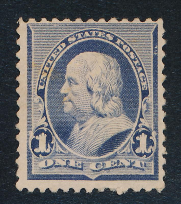 U.S. 219 MINT FINE HINGED 1c FRANKLIN