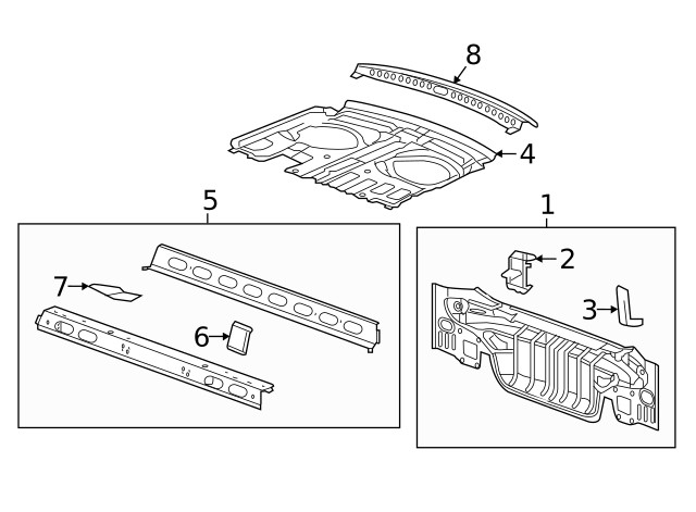 Genuine GM Rear End Panel Assembly 23327960