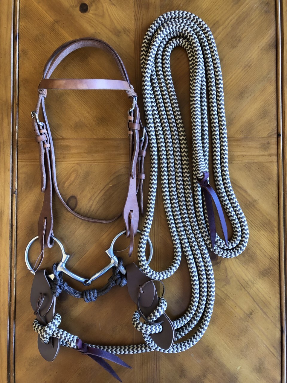 Beautiful Mecate Snaffle Bridle Same Quality As Clinton Anderson Pat Parelli