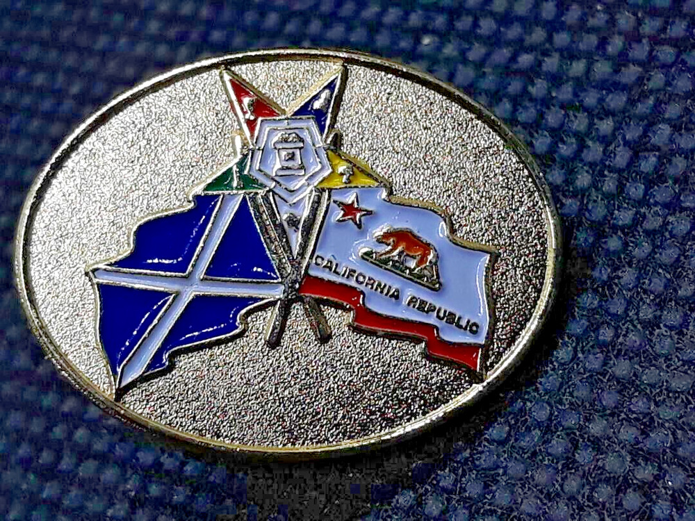 Vintage EASTERN STAR Lapel Pin CALIFORNIA