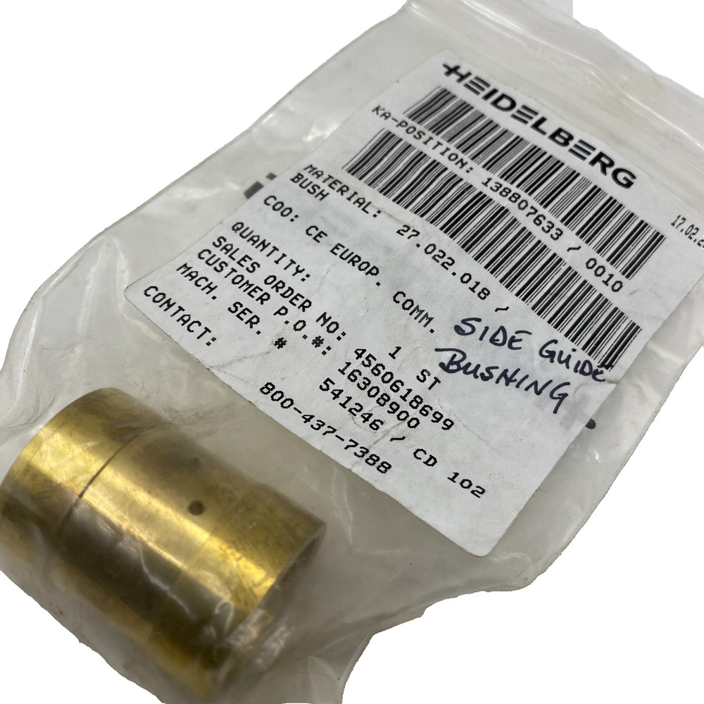 HEIDELBERG SIDE GUIDE BUSHING 27.022.018 KA-POSITION: 138807633 / 0010 🎯