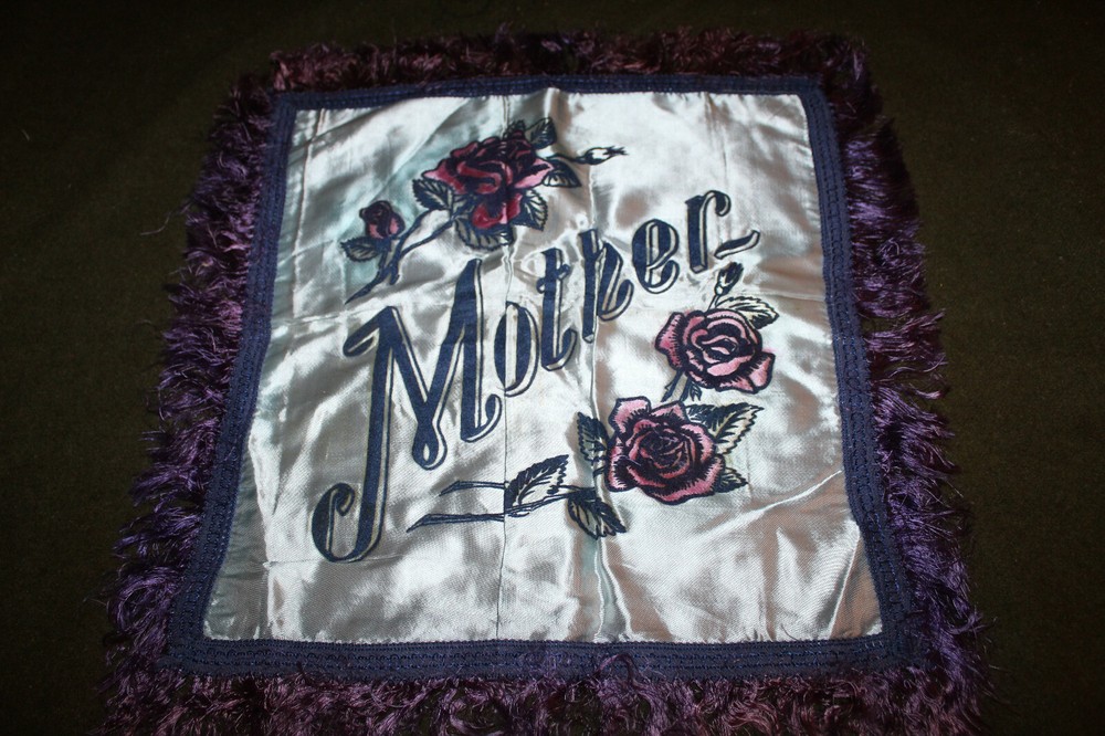 Original WW2 "Mother" Cloth Pillow Cover from U.S. Army GI