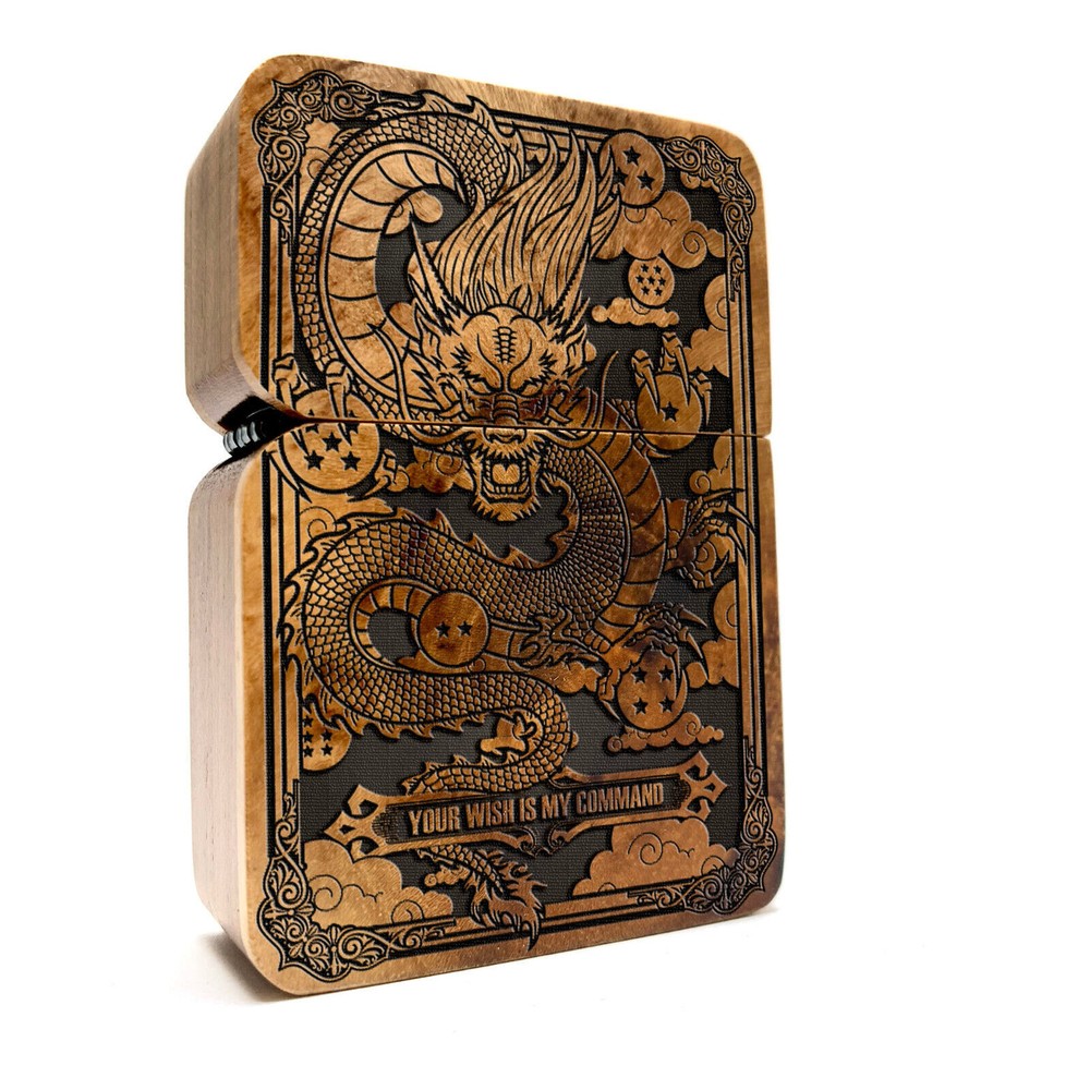 Dragon ball Java Teakwood Engraved Lighter
