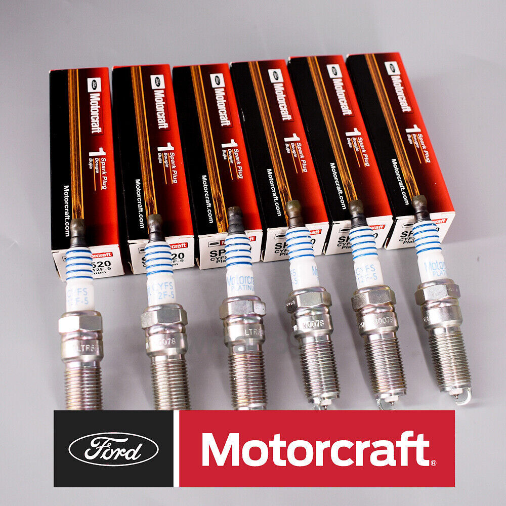 OEM 6P Ignition Coil DG520 + 6P Spark Plug SP520 For 2010-14 Edge 3.7L UF553 *