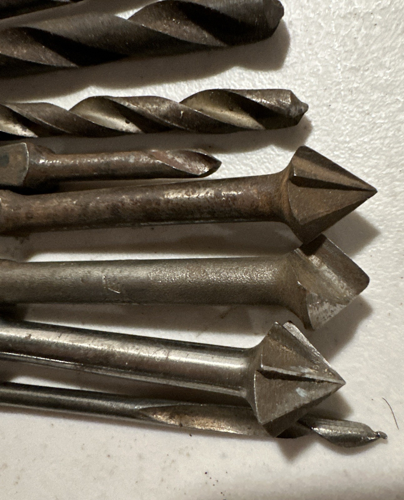 Lot of 11 Mixed Auger Brace Drill Bits & Drivers Flatheads Countersink Twist