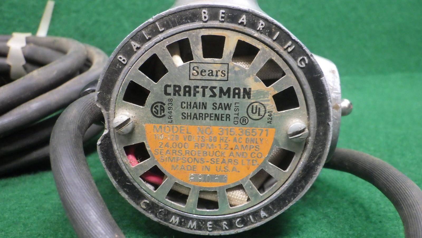 Vintage Craftsman Electric Rotary Tool/Die Grinder/Chainsaw Sharpener 32-36571