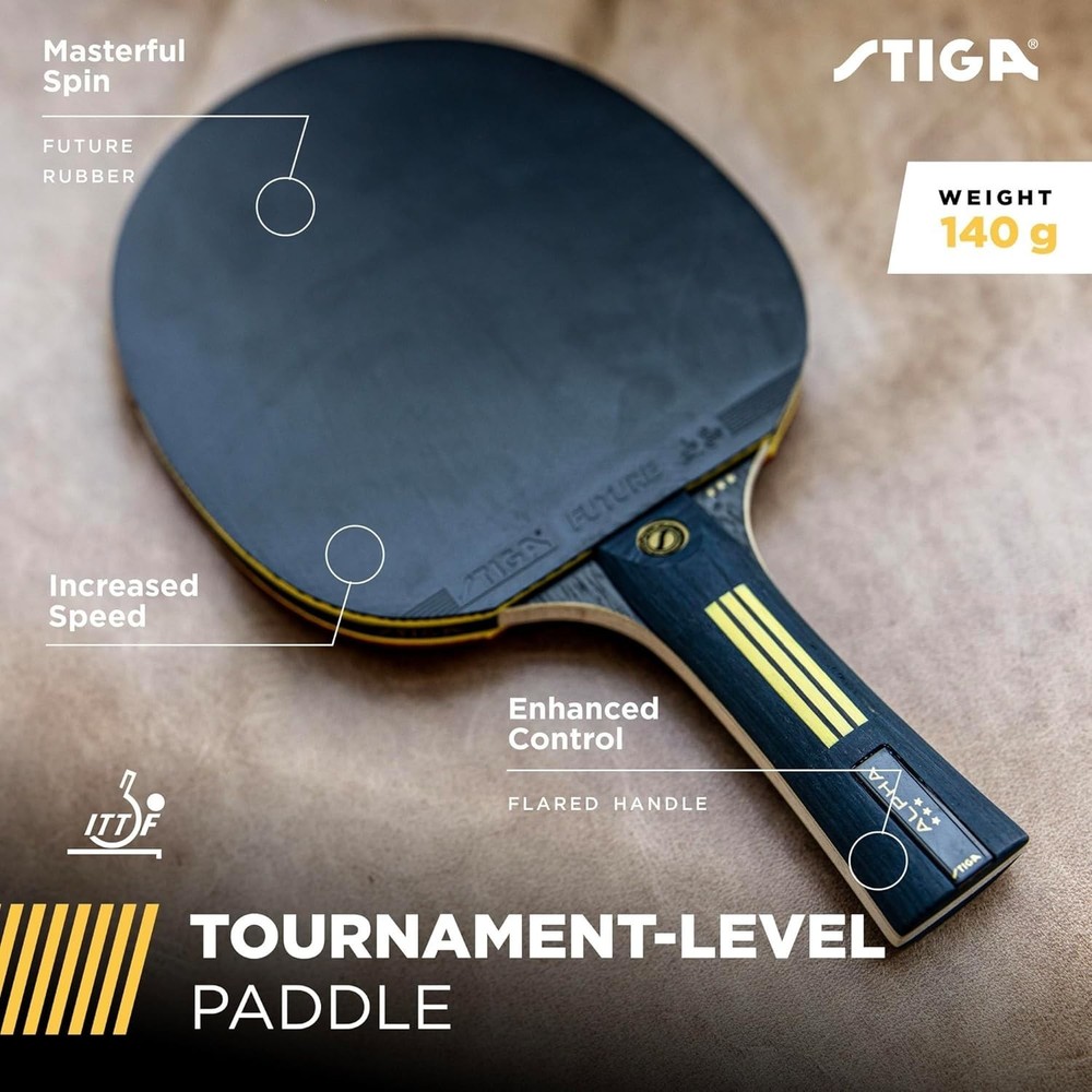 Ping Pong Paddle 5-Ply Blade 2mm Sponge Flared Handle