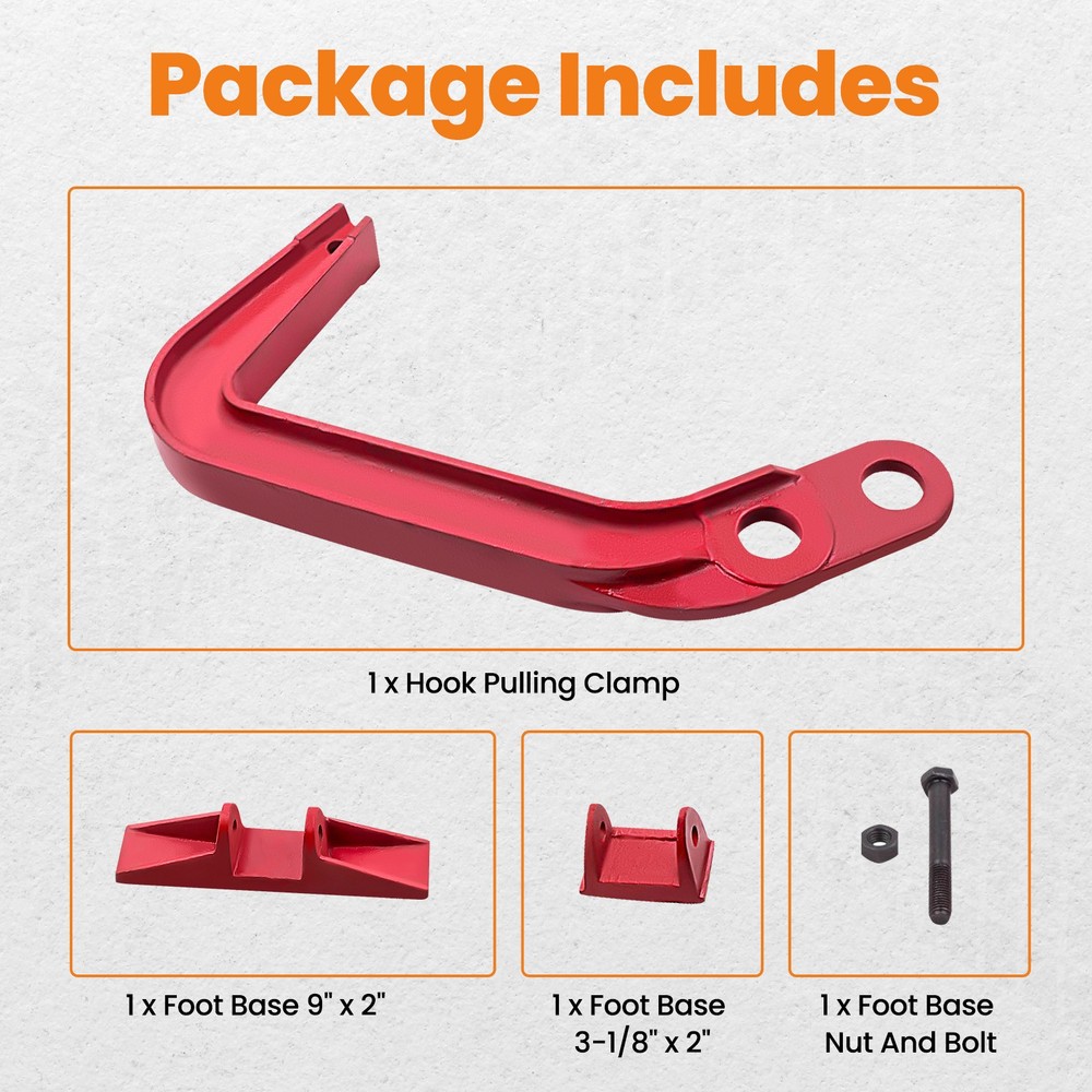 6 Ton Deep Hook Clamp Auto Body Frame Jumbo Dent Puller Pulling Set Length 19"