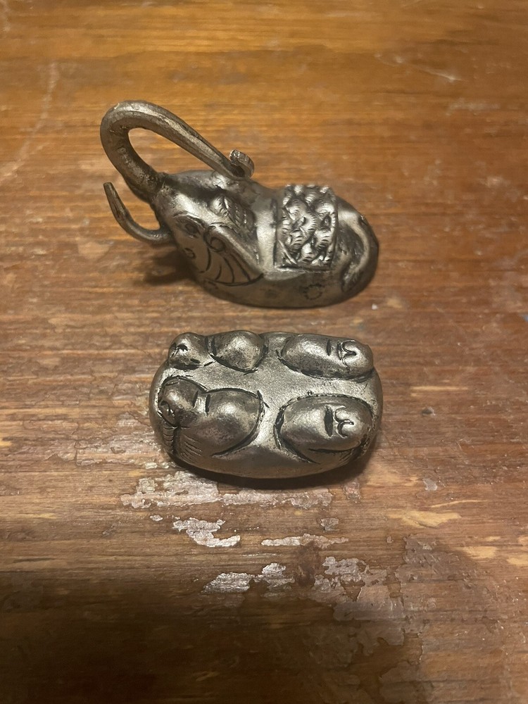Small Cambodian elephant Silver Plated Trinket Box