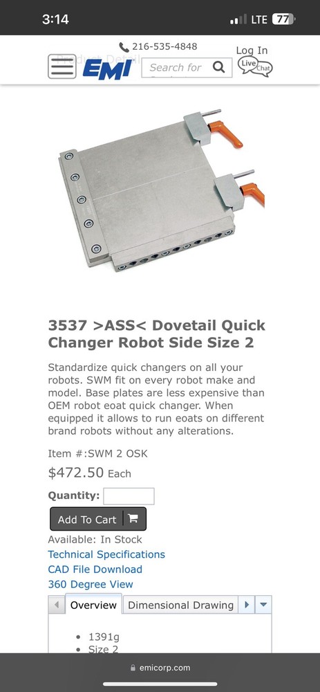 Dovetail Eoat Quick Changer
