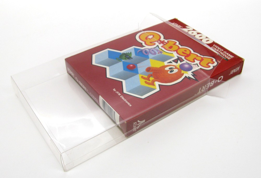 25X CLEAR PLASTIC PROTECTIVE BOX SLEEVE FOR STANDARD ATARI 2600 GAMES (SIZE A)