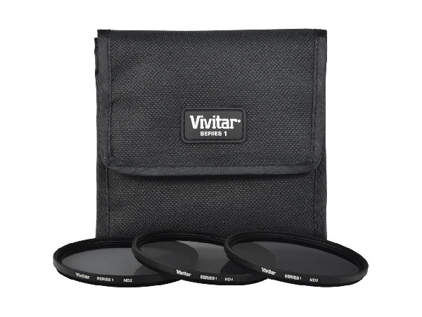 Vivitar 58mm Camera Filter 3-Pc Set ND2 ND4 ND8 with Pouch