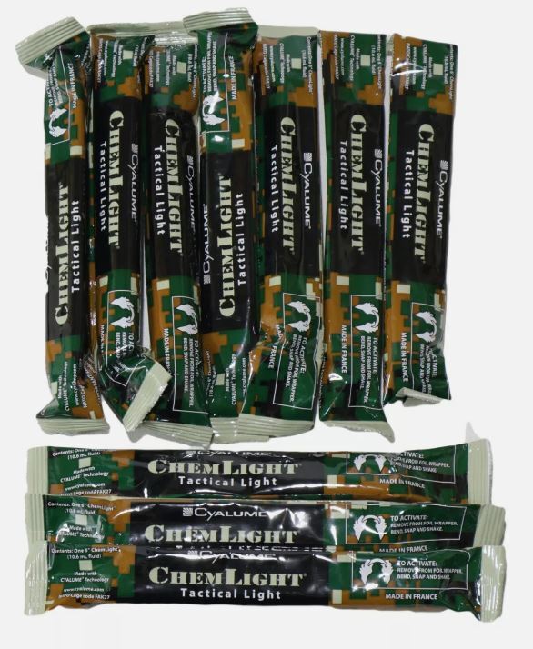 Cyalume Light Sticks Glowsticks Chemlight British Army Issue / New Pack of 10
