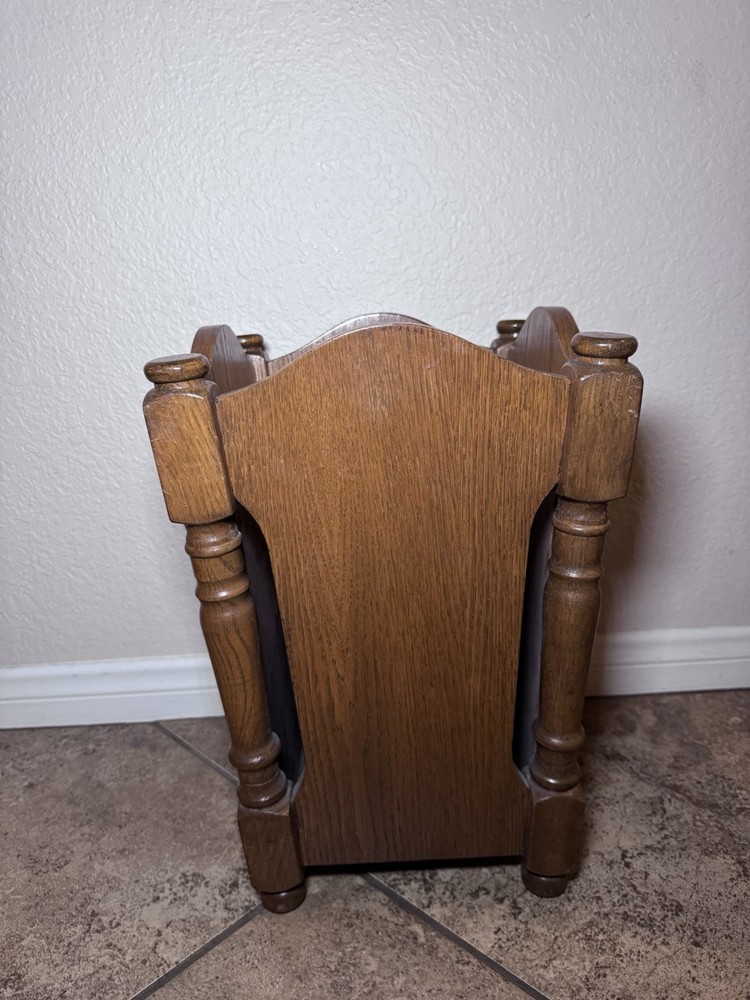 vintage oak umbrella stand