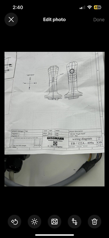 Multi-Axis Controller V85 / B3 Right Hand CAN Bus JS8SAV85B3-XR 2 Axis