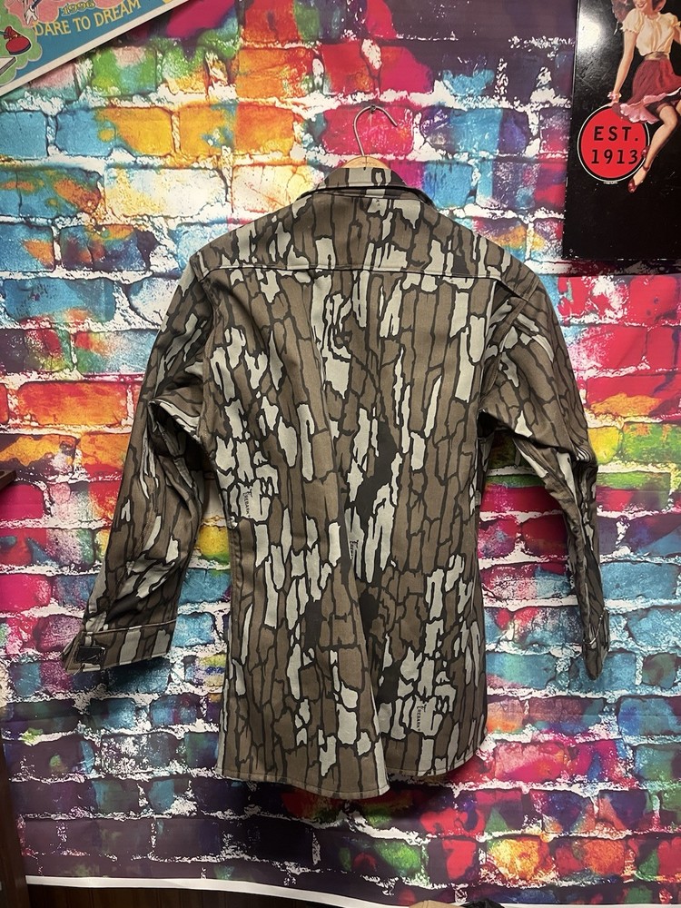 Trebark camo button up coat