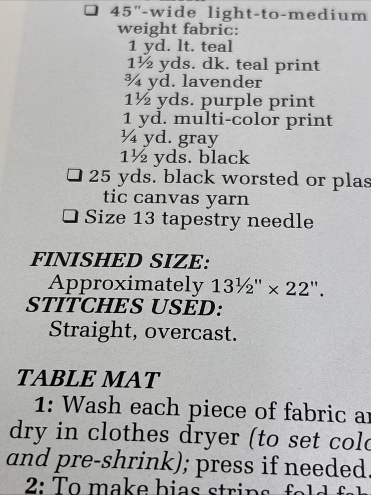 Arrowhead Table Mat Annie's Attic Plastic Canvas Pattern Page