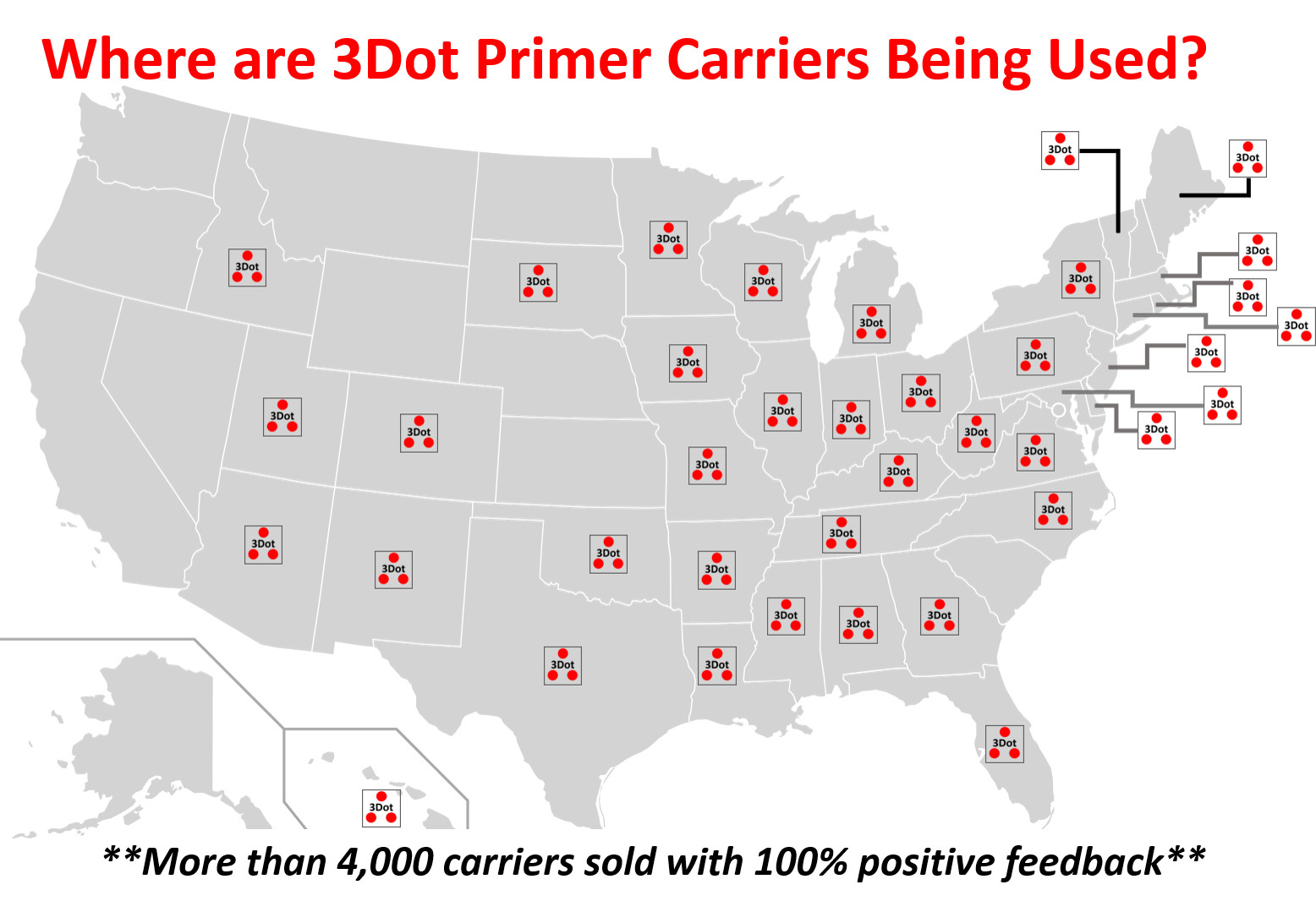 3Dot Primer Carriers for Sidekick™ and Huntsman™ Muzzle-loaders - Packs of 8