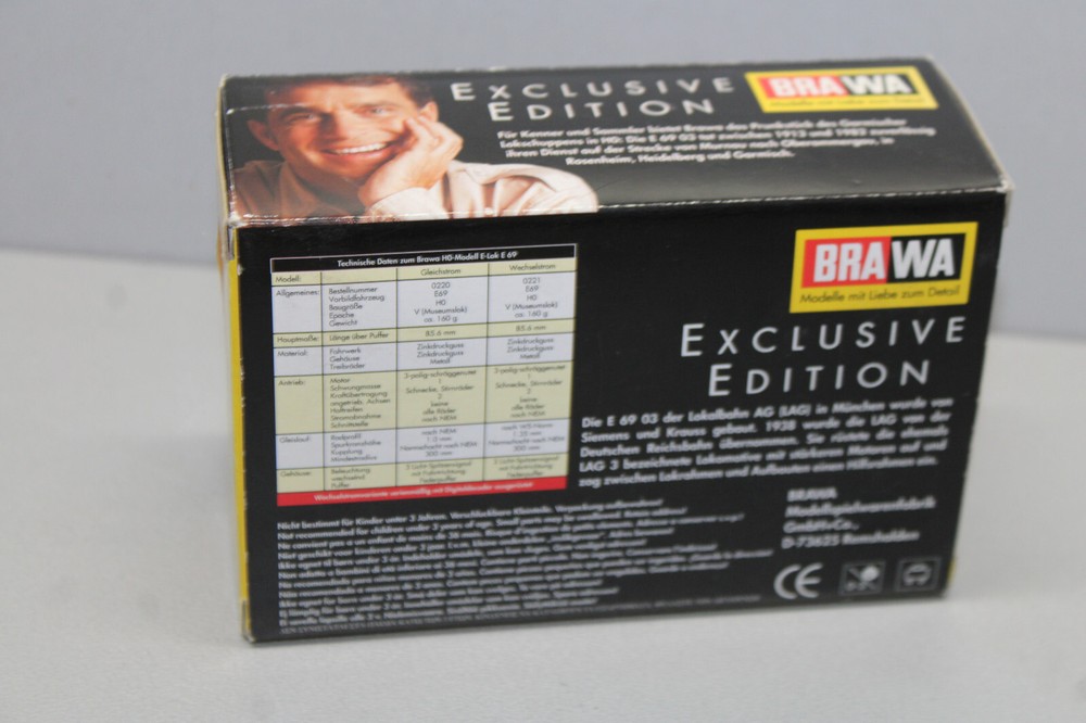 BRAWA Empty Cardboard 0220 Romualdo Series Br E69 DB H0 Scale