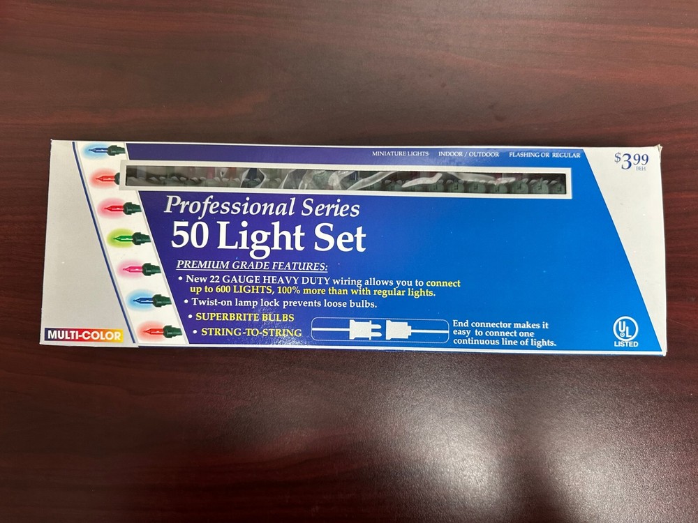 Professional Series 50 Ct Light Set Multi-Color -NEW