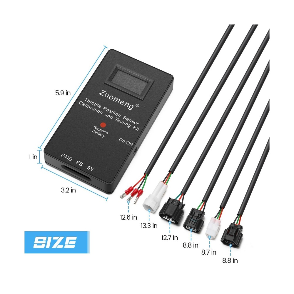 Throttle Position Sensor Adjustment and Testing Tool, Includes All Adapters, ...