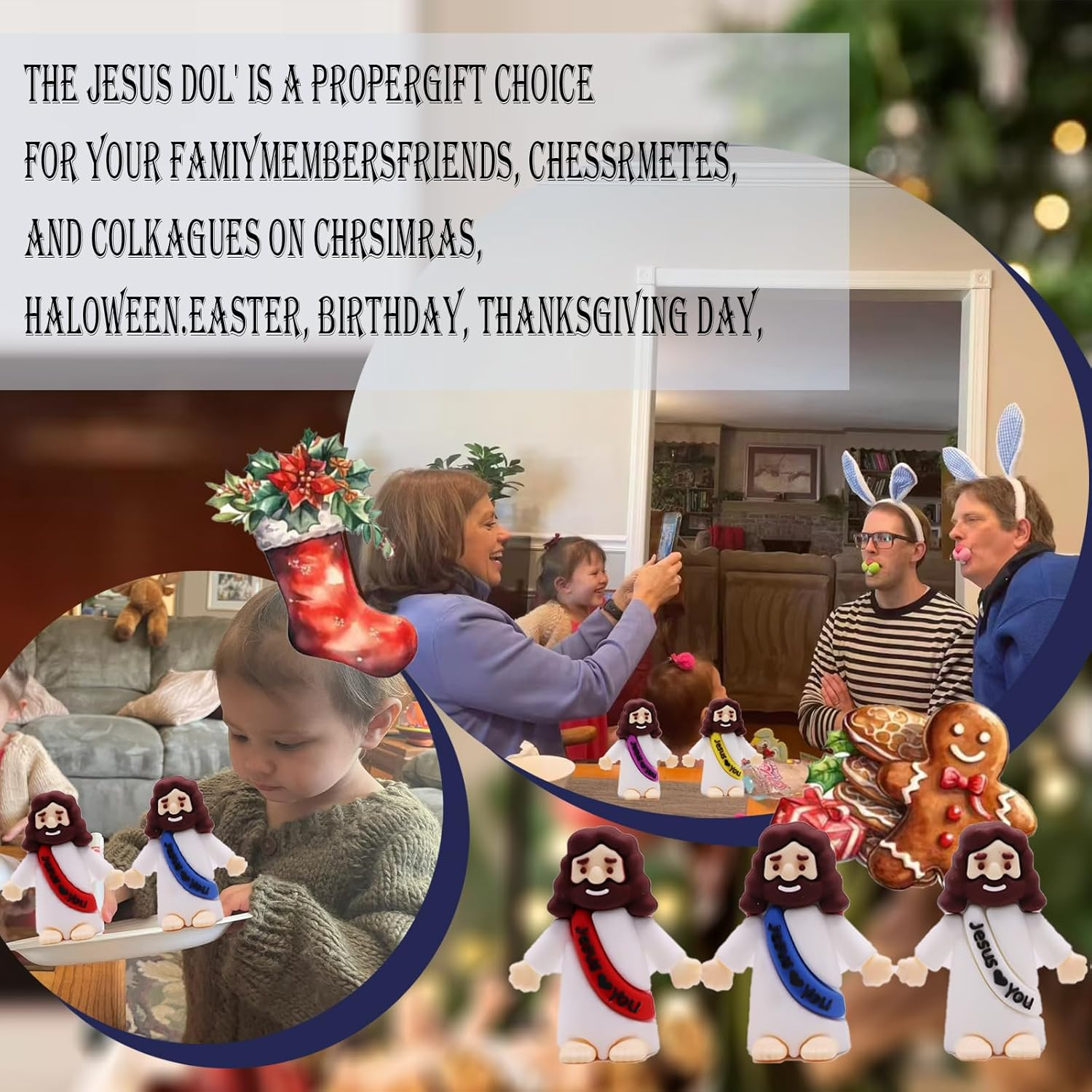 Little Jesus Figures, Mini Jesus Figurines in Bulk, Multicolor Tiny Jesus Figure