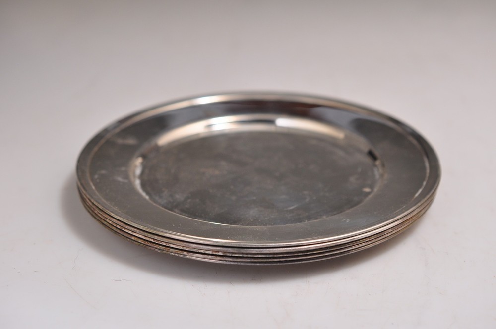 Vintage Silver-Plated HERAL 6” Chargers Set of 5