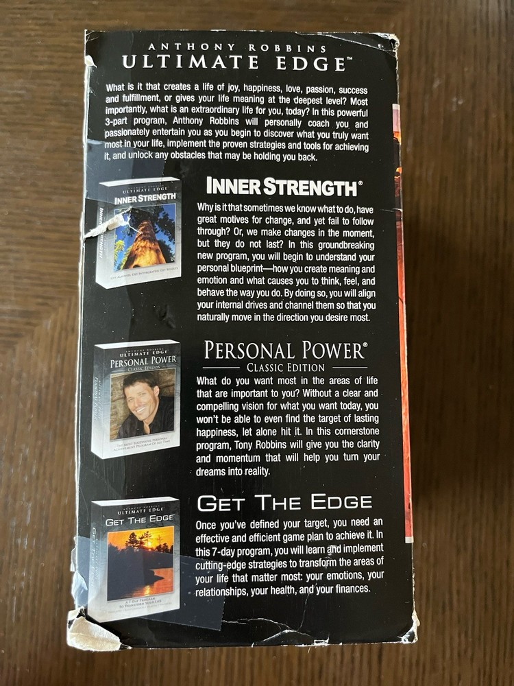 Anthony Tony Robbins Ultimate Edge 3-Part System Audio CD Box/2 DVDs Set Discs!