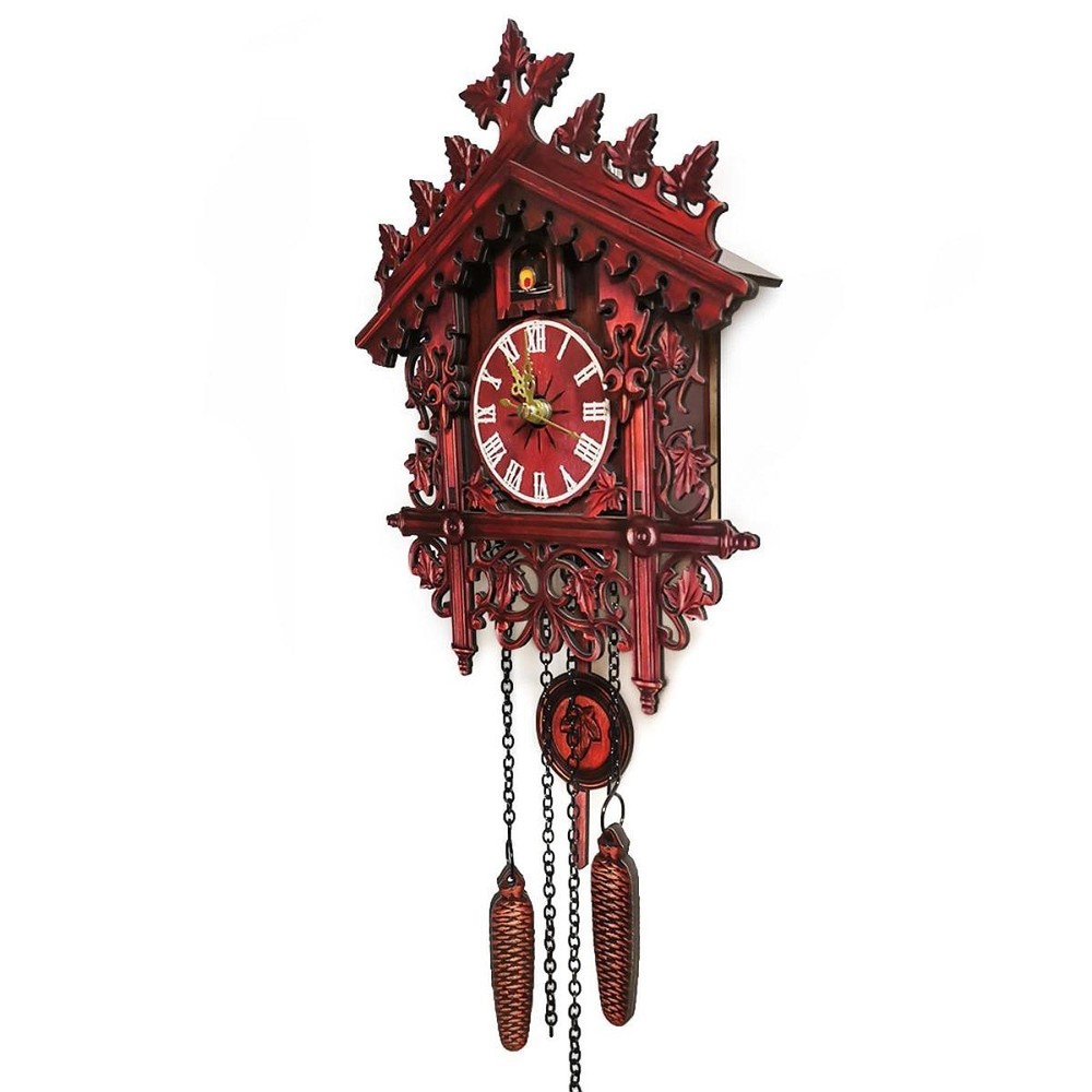 Wall Mounted Cuckoo Clock MDF with Pendulum