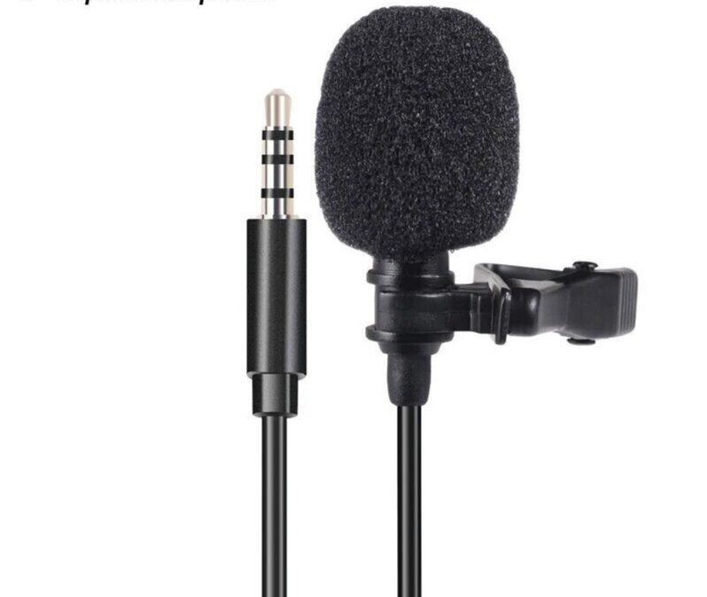 Omnidirectional Lapel Lavalier Microphone Clip-on Condenser Mini Iphone Android