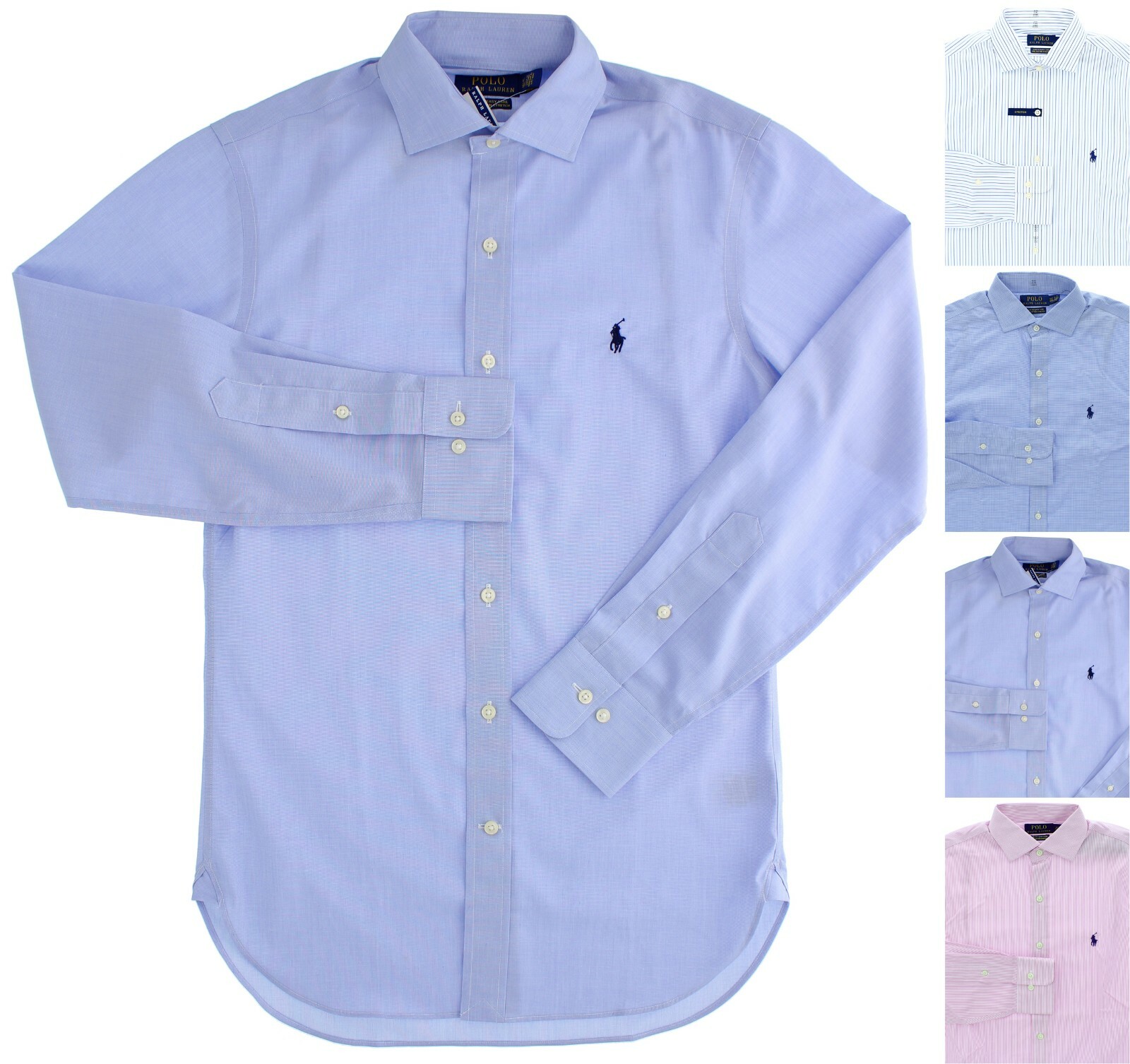 POLO Ralph Lauren Poplin Shirt Men's Slim Fit 100% Cotton Easy Care MSRP $79