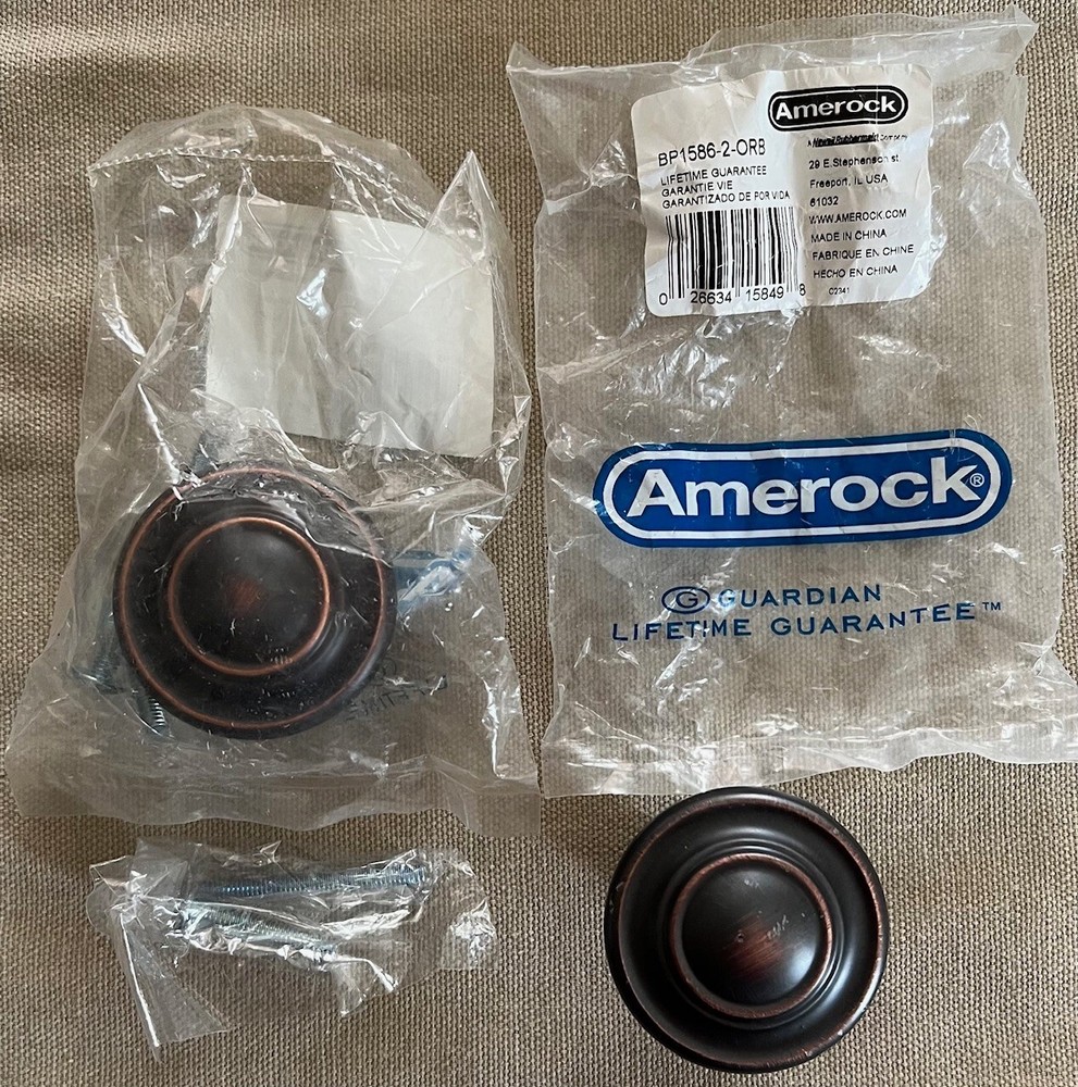 Amerock - BP1586-2-ORB Set of 2 oiled bronze knobs - NEVER USED