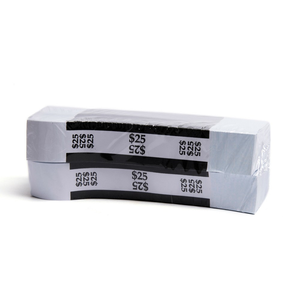 500 Self Sealing Currency Bands- $25 Denomination