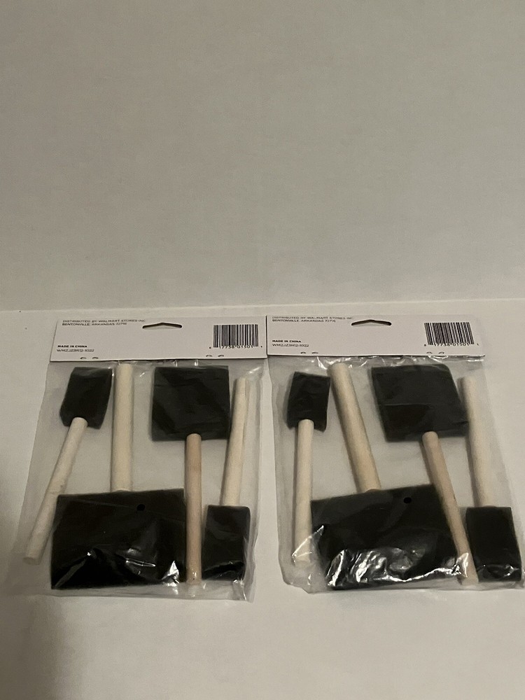 2- Art Brush Set, 4pcs Foam Brushes Set