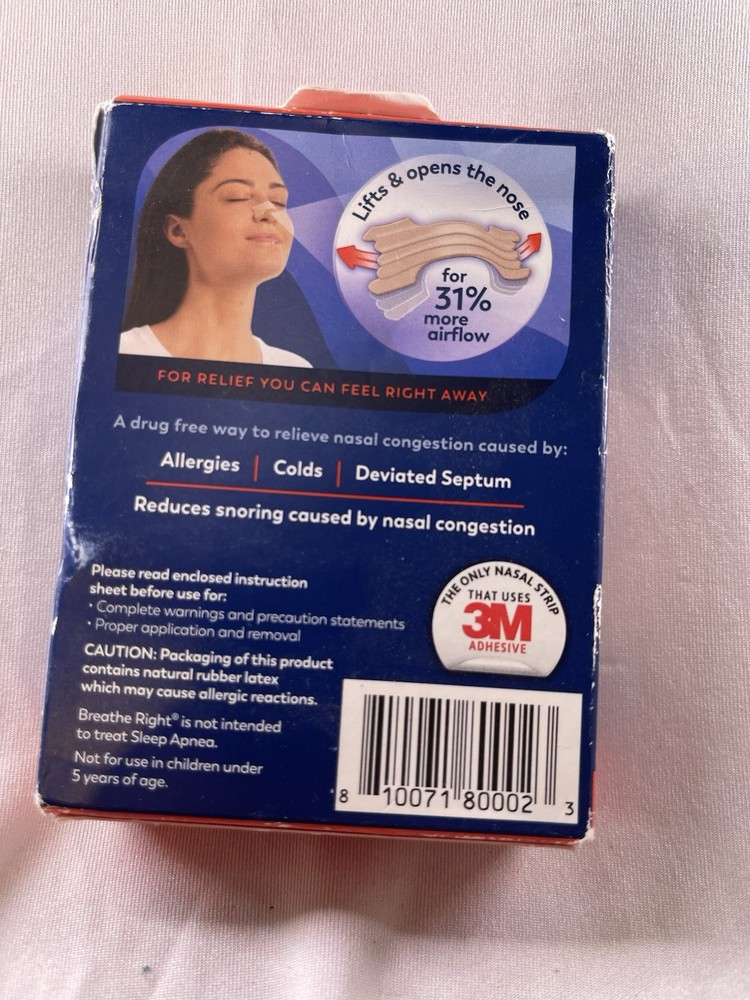 BREATHE RIGHT NASAL STRIPS EXTRA STRENGTH TAN EXP 11/28