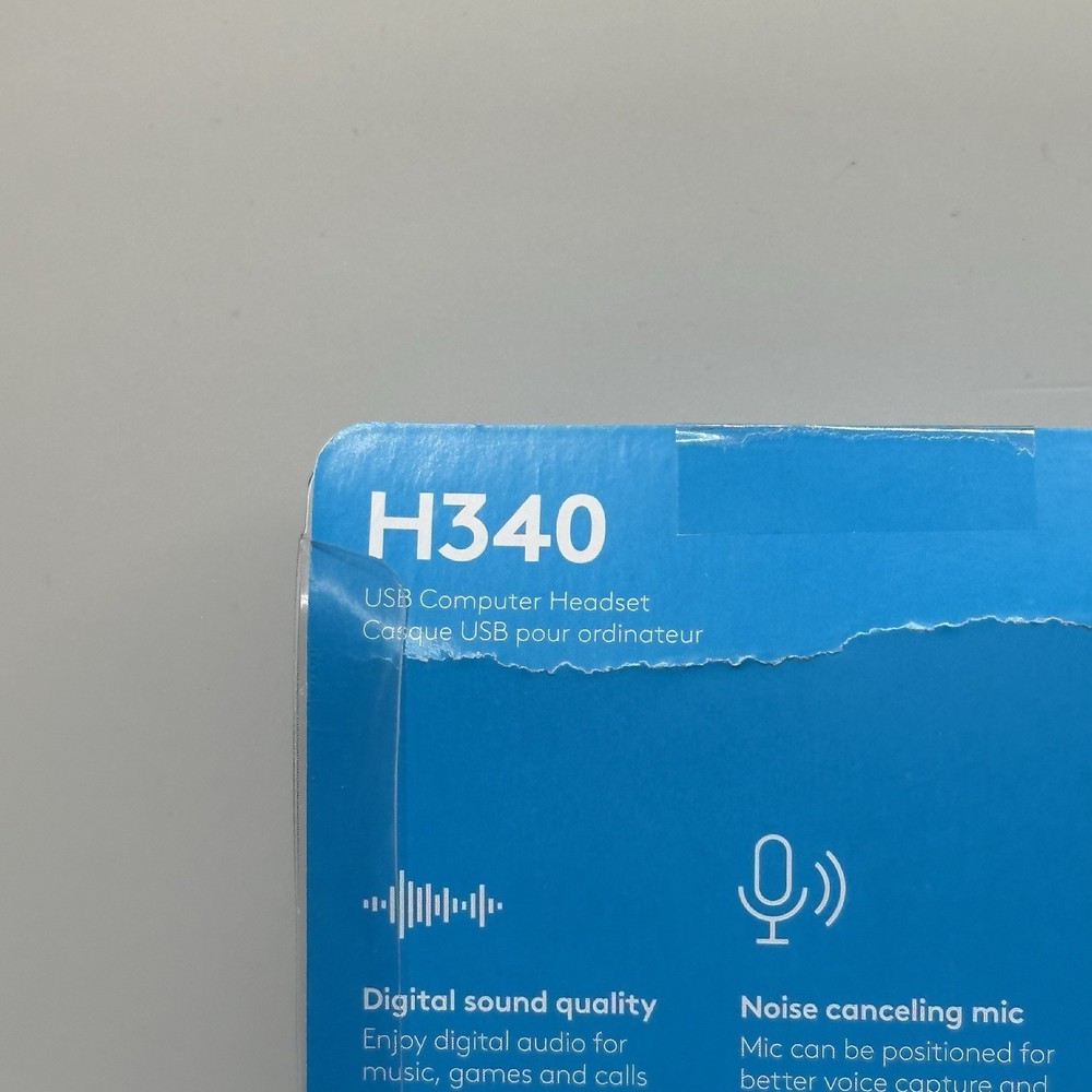 Logitech H340 USB (New in box) Computer Headset Noise Cancelling Mic