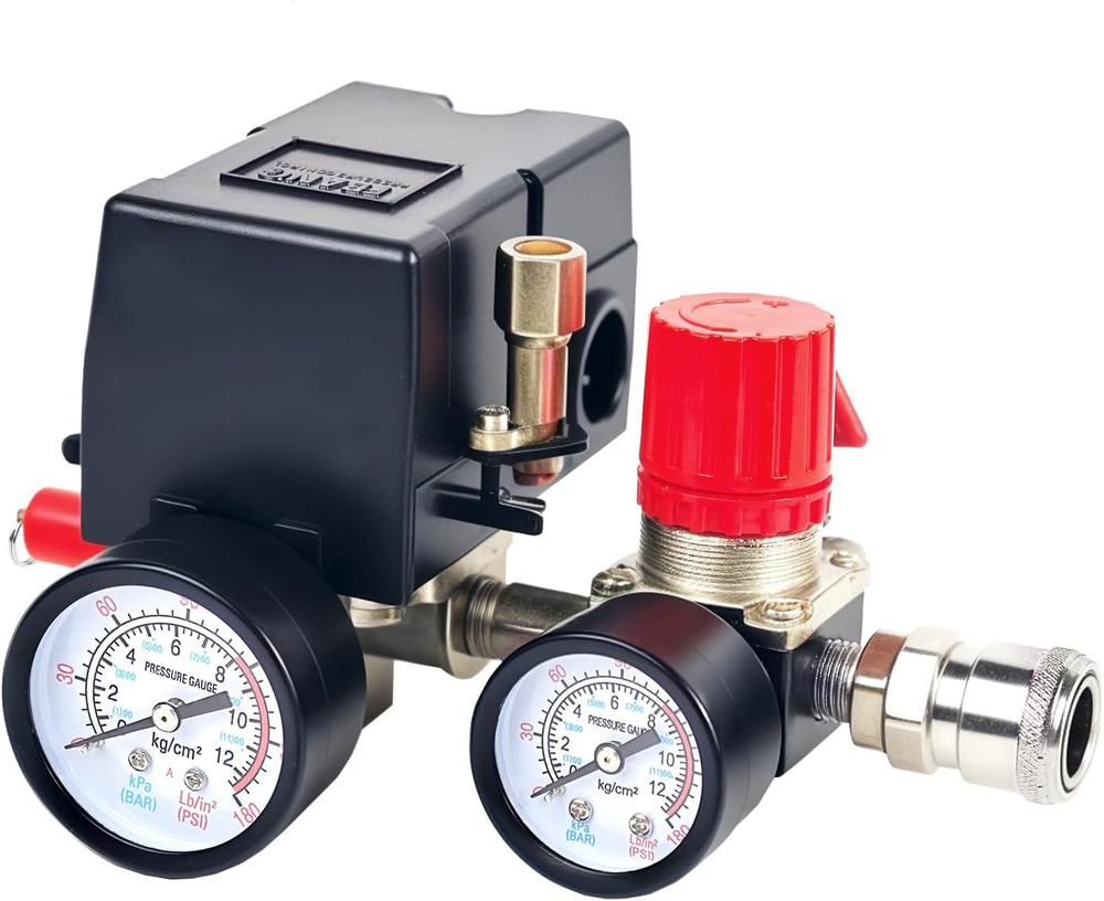 Air Compressor Pressure Switch Control Valve, 90-120PSI Pressure Regulator with